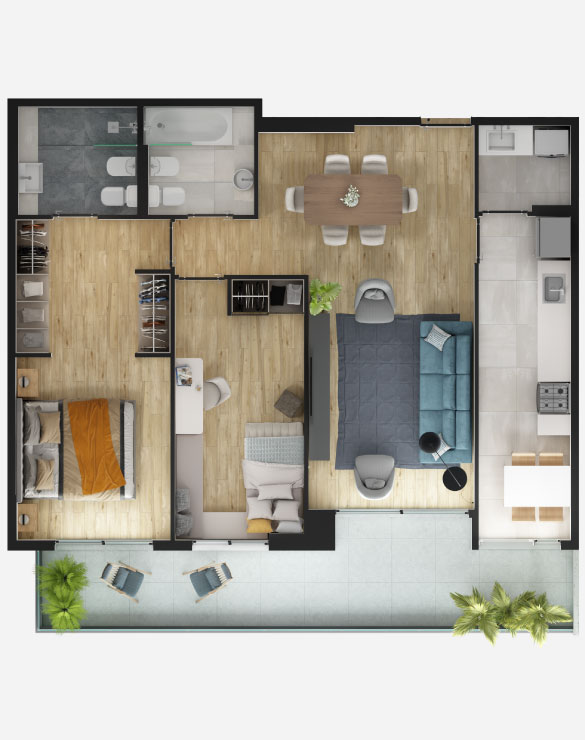 plano donato alvarez 221 - 3 ambientes b