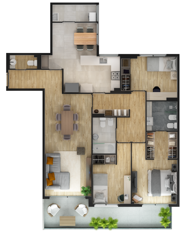 plano donato alvarez 221 - 4 ambientes A