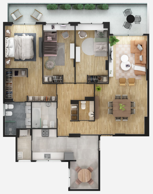 plano donato alvarez 221 - 4 ambientes b